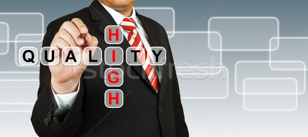Businessman hand drawing High Quality Stock photo © pinkblue