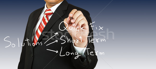 Businessman drawing for solution Stock photo © pinkblue