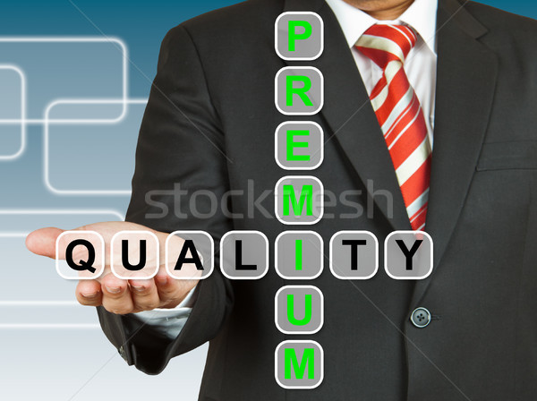Businessman hand drawing Premium Quality Stock photo © pinkblue