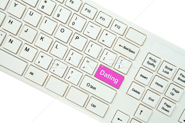 Wording Dating on computer keyboard isolated on white background Stock photo © pinkblue