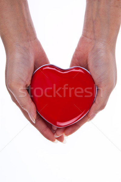 Red heart in hand Stock photo © pinkblue