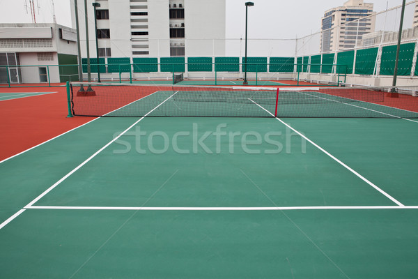 Campo da tennis primavera sfondo campo verde servizio Foto d'archivio © pinkblue