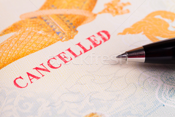Cancelled Passport Stock photo © pinkblue