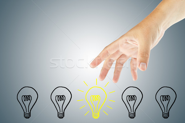 Hand select an idea Stock photo © pinkblue