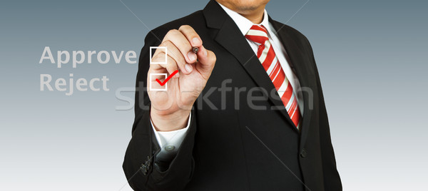 Stock photo: Business man select reject