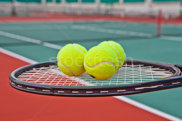 Campo da tennis palla primavera sfondo campo Foto d'archivio © pinkblue