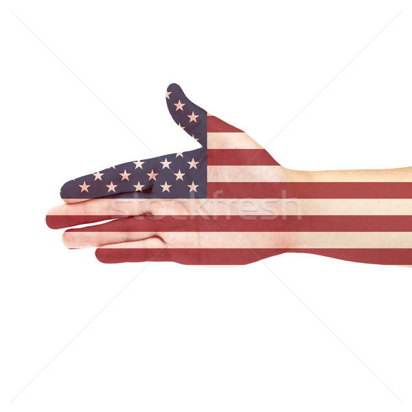 US flag on hand Stock photo © pinkblue
