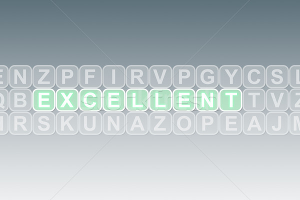 Wording Excellent in a text block Stock photo © pinkblue