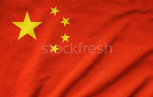 Foto stock: China · bandeira · textura · fundo · tecido · papel · de · parede