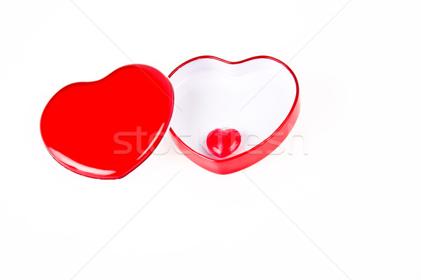 Red Heart box with candy inside Stock photo © pinkblue
