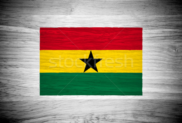 Zdjęcia stock: Ghana · banderą · struktura · drewna · ściany · charakter · ramki