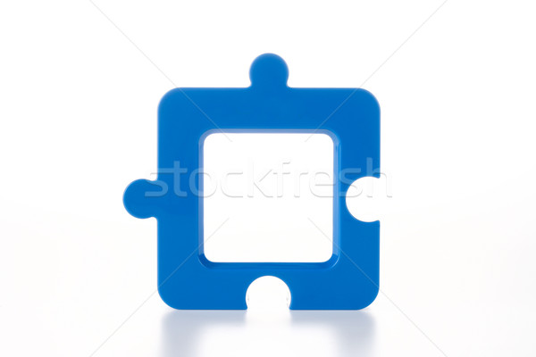 Jigsaw-Shape Photo Frame in Blue Stock photo © pinkblue