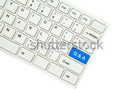 Mavi yük düğme bilgisayar klavye yalıtılmış beyaz Stok fotoğraf © pinkblue