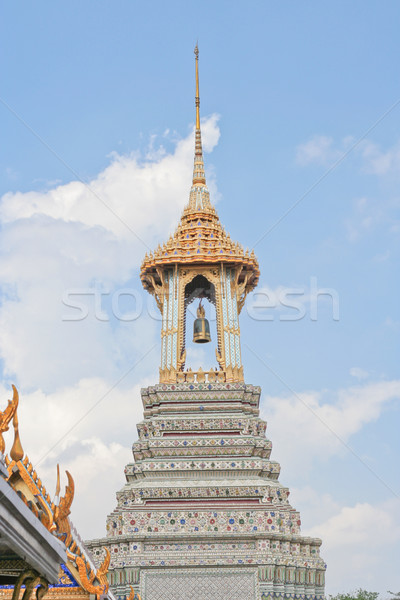 Stock fotó: Harang · torony · palota · Thaiföld · épület · kék