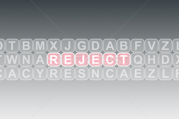 Wording Reject in a text block Stock photo © pinkblue