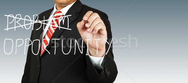 Businessman who eliminate problem with opportunity Stock photo © pinkblue