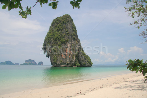 [[stock_photo]]: île · krabi · Thaïlande · plage · ciel · soleil