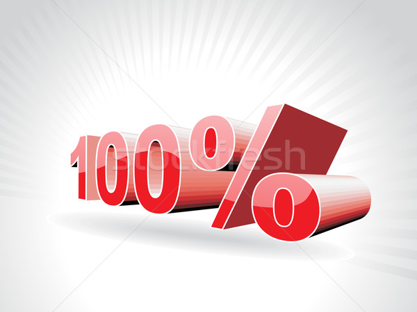Vektor hundert Prozent Hintergrund rot weiß Stock foto © Pinnacleanimates