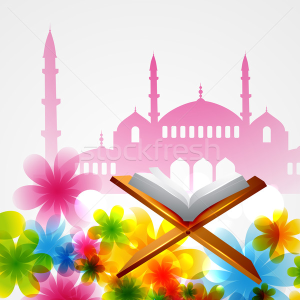 vector book of quran Stock photo © Pinnacleanimates