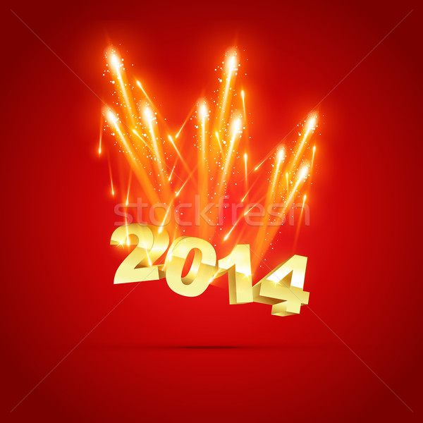 Boldog új évet 2014 ünneplés boldog absztrakt klub Stock fotó © Pinnacleanimates