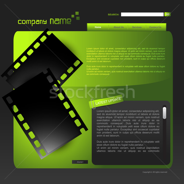 Vettore web modello design film Foto d'archivio © Pinnacleanimates