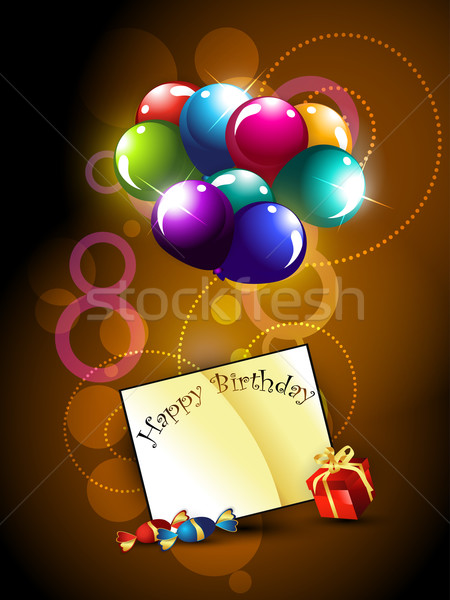 Buon compleanno vettore compleanno design palloncini felice Foto d'archivio © Pinnacleanimates