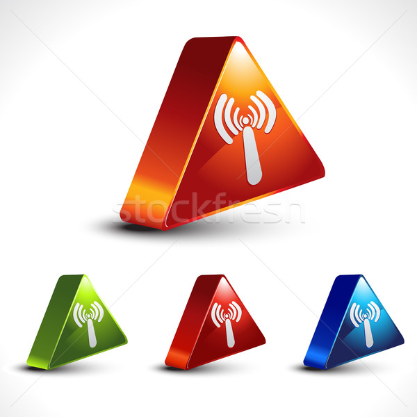 Wektora radio anteny ikona streszczenie technologii Zdjęcia stock © Pinnacleanimates