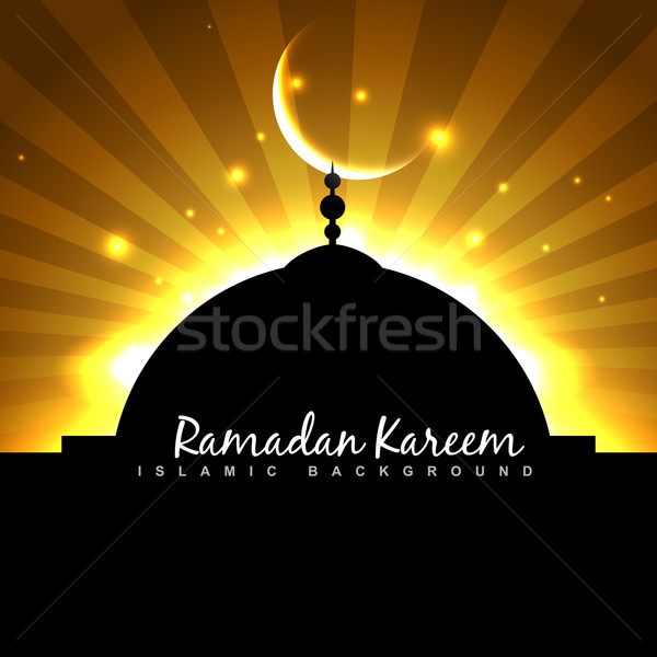 mosque and moon Stock photo © Pinnacleanimates