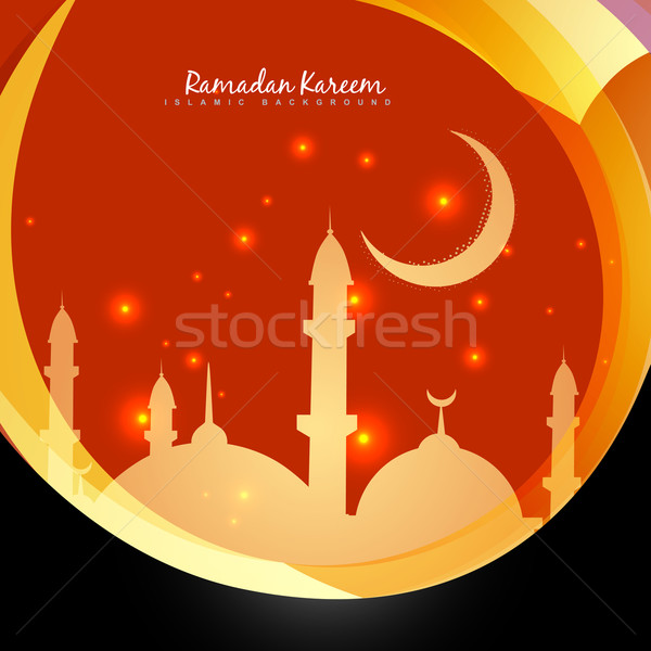 Ramadan luna sfondo verde star Foto d'archivio © Pinnacleanimates