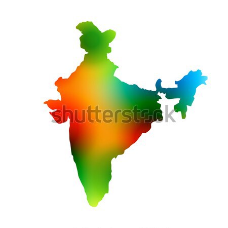 Farbenreich Karte Indien Vektor Design Kunst Stock foto © Pinnacleanimates