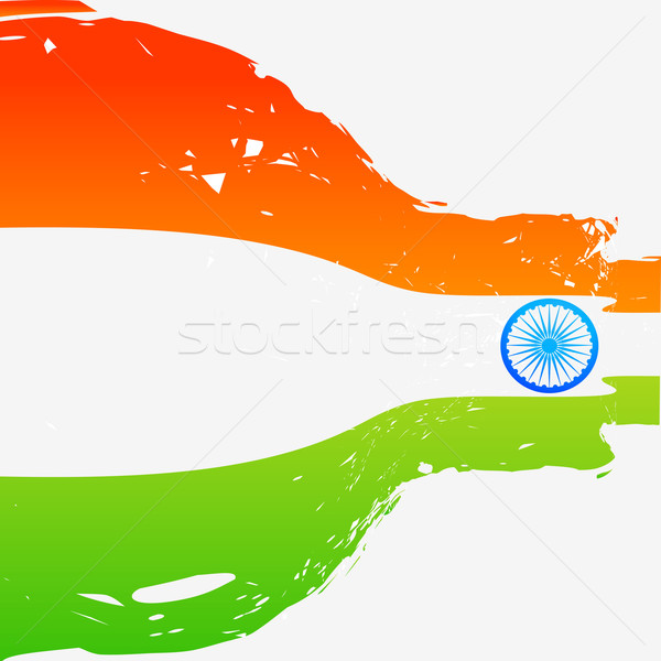 Welle Stil indian Flagge Design orange Stock foto © Pinnacleanimates