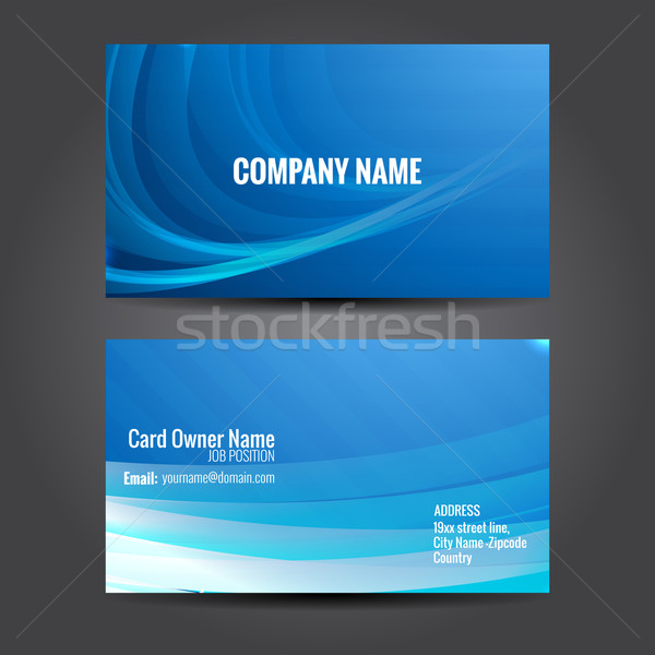 attractive business card template Stock photo © Pinnacleanimates