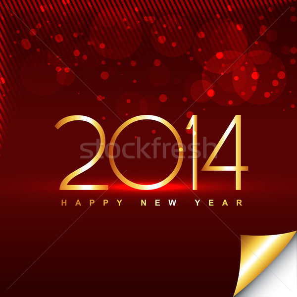 Nieuwjaar illustratie vector gouden gelukkig nieuwjaar stijl Stockfoto © Pinnacleanimates