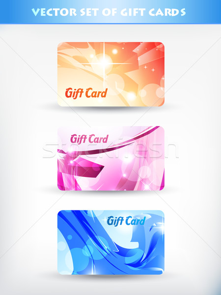 set of gift cards Stock photo © Pinnacleanimates