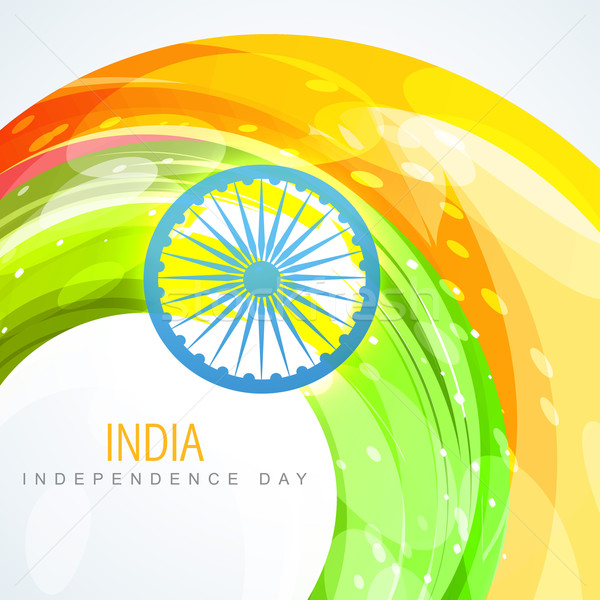 Indiano bandeira vetor onda estilo abstrato Foto stock © Pinnacleanimates
