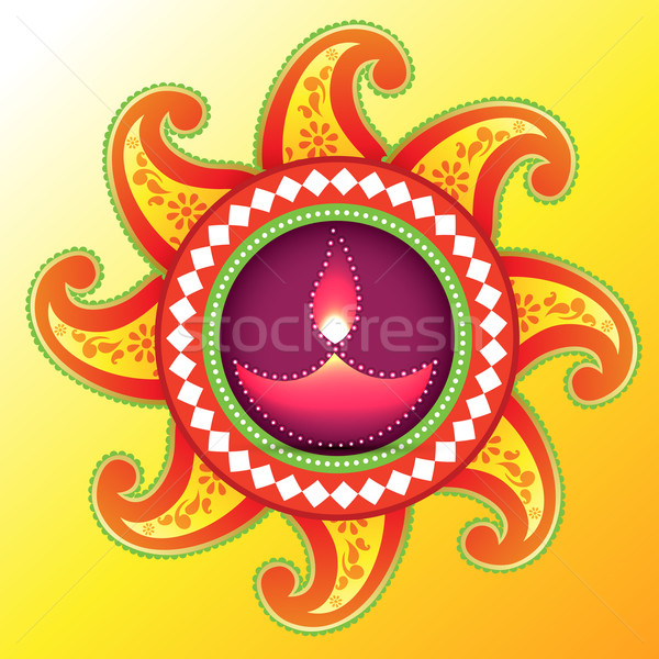 Creativo felice diwali design bella vettore Foto d'archivio © Pinnacleanimates