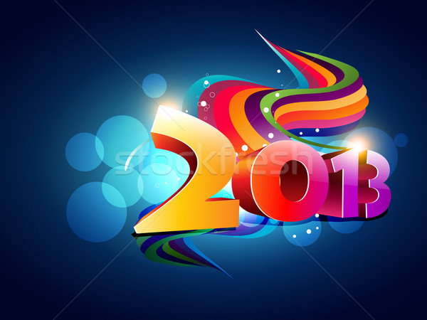 colorful happy new year design Stock photo © Pinnacleanimates