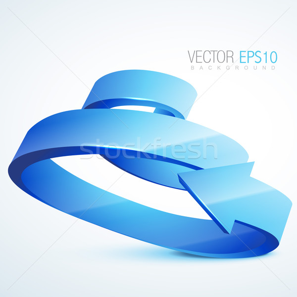 Stock photo: 3d sprial arrow illustration