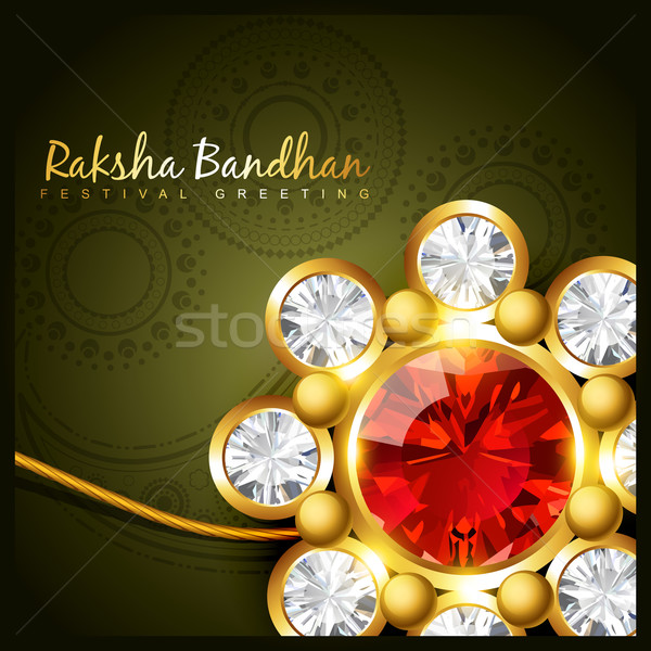 Stock photo: golden rakhi for rakshabandhan