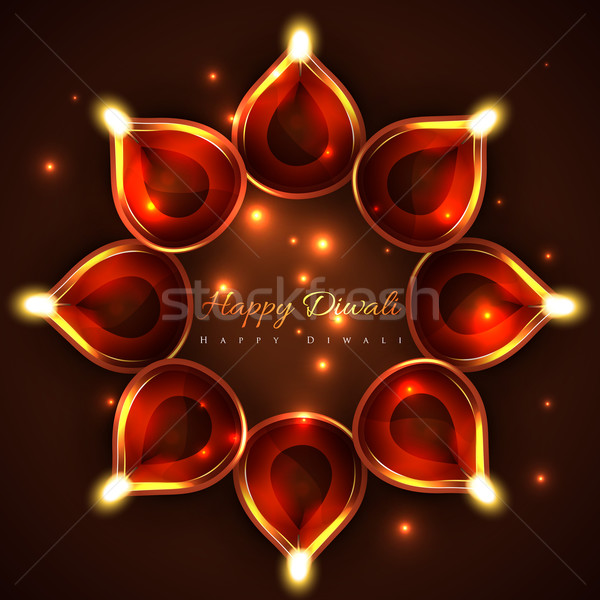 Stock photo: Happy diwali background