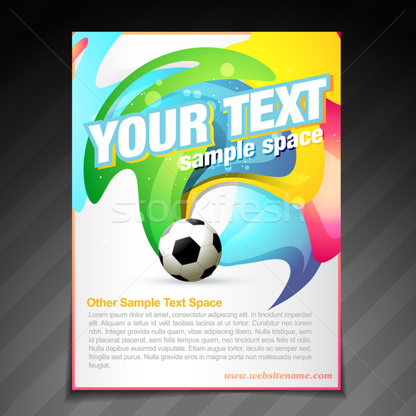  football brochure flyer poster template design Stock photo © Pinnacleanimates