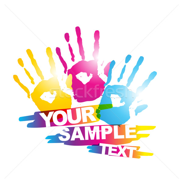 Stock photo: colorful hand