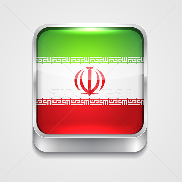 Bayrak İran vektör 3D stil ikon Stok fotoğraf © Pinnacleanimates