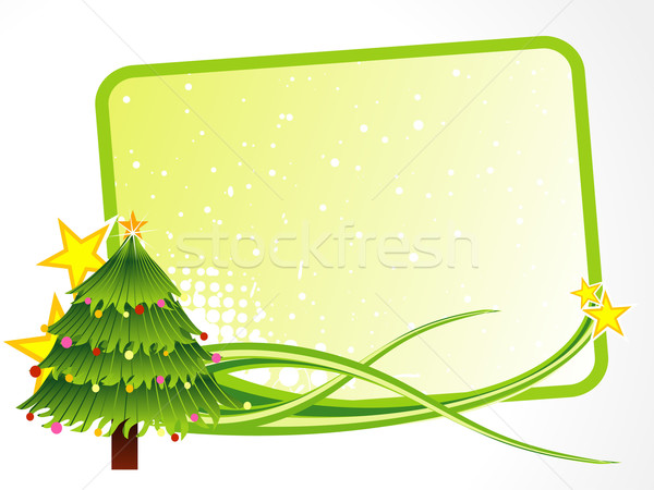 ストックフォト: クリスマスツリー · 文字 · スペース · ベクトル · 抽象的な · 背景