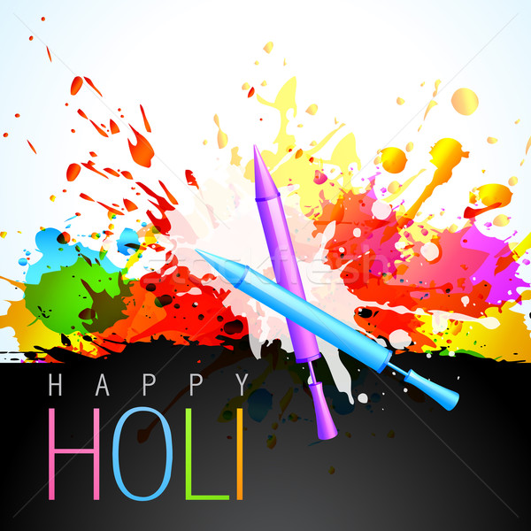 画    颜色 / beautiful colorful background of holi festival