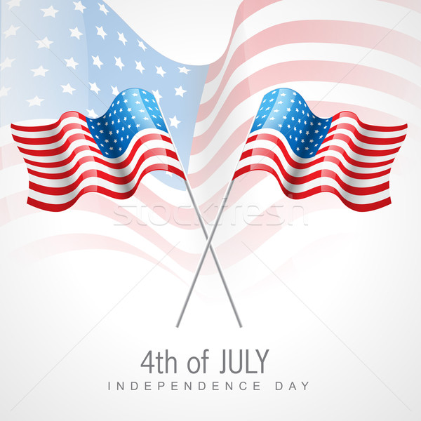 Amerykańską flagę wektora amerykański dzień banderą strony Zdjęcia stock © Pinnacleanimates