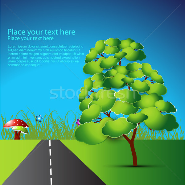 向量 樹 道路 抽象 設計 商業照片 © Pinnacleanimates