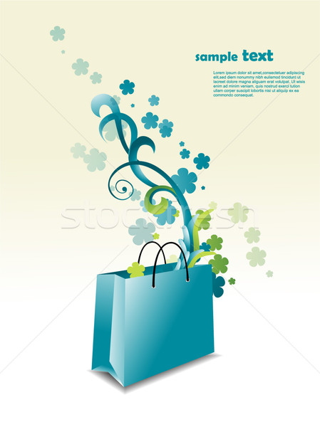 Beautiful bag illustration with place for text Stock photo © Pinnacleanimates