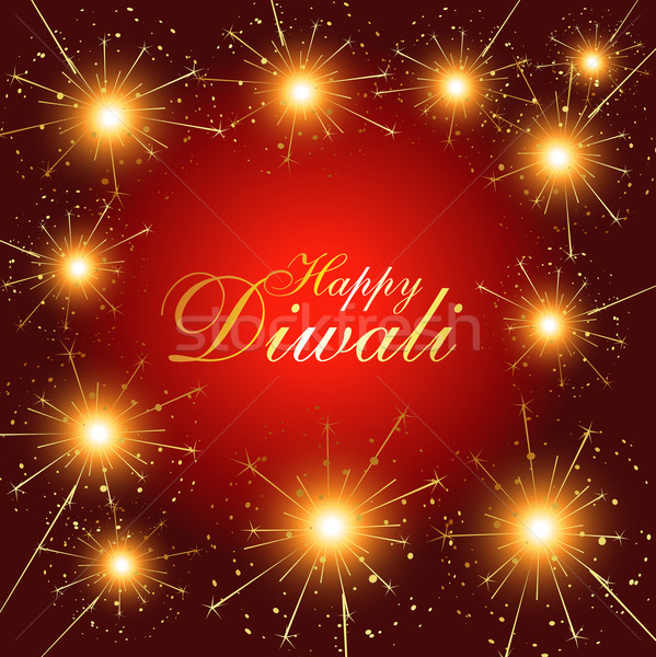 Foto d'archivio: Diwali · fuochi · d'artificio · bella · design · sfondo