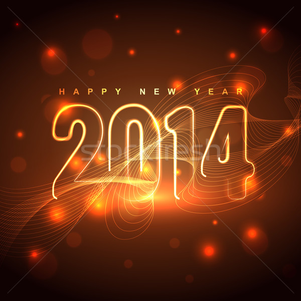 glowing happy new year design Stock photo © Pinnacleanimates